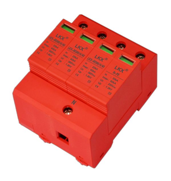 三相電源防雷模塊（3+NPE、C+D、18mm）（LKX-M385）(10KA\20KA\40KA60KA\80KA\100KA\120KA...)